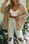 Thermal Waffle Knit Full Zipper Hooded Jacket